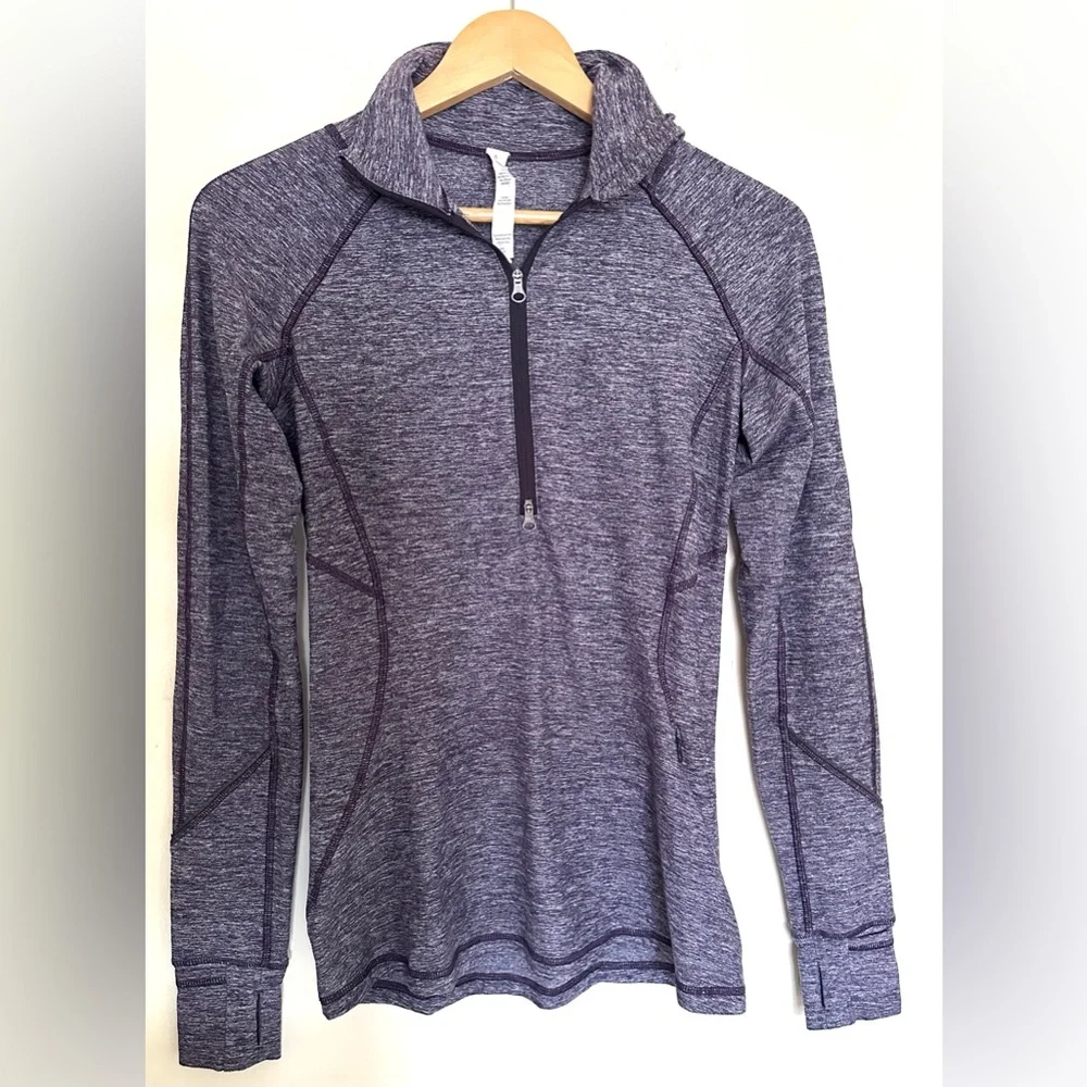 Lululemon athletica Race Your‎ Pace Violet Long Sleeve Jacket Half Zipper Sz 6